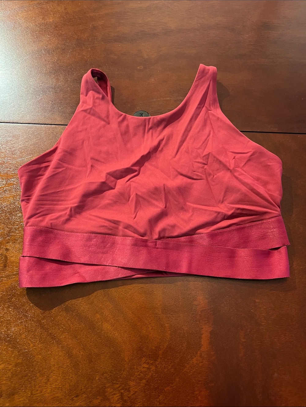 JoyLab deep Red high neck Sports Bra
